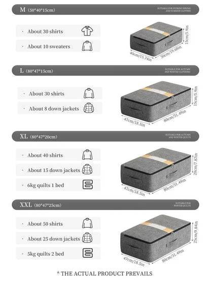 Foldable Storage Bag - Large Capacity Under Bed Organizer & Dust Proof Closet Organizer - ZOOMNSTORE