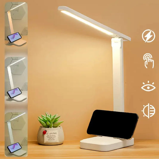 Foldable Table Lamp | LED Desk Lamp With Stepless Dimmable Touch & USB Chargeable - ZOOMNSTORE