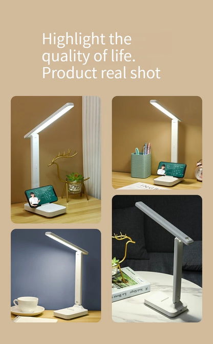 Foldable Table Lamp | LED Desk Lamp With Stepless Dimmable Touch & USB Chargeable - ZOOMNSTORE