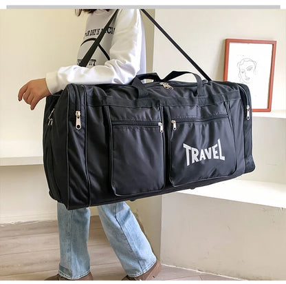 Foldable Travel Bag – Large Capacity Waterproof Sports Duffel With Soft Handle - ZOOMNSTORE