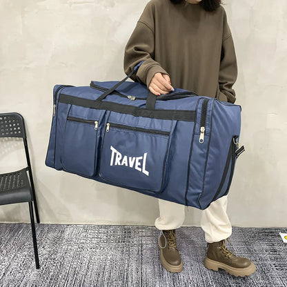 Foldable Travel Bag – Large Capacity Waterproof Sports Duffel With Soft Handle - ZOOMNSTORE