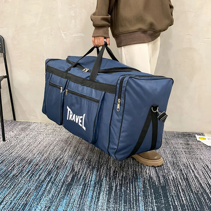 Foldable Travel Bag – Large Capacity Waterproof Sports Duffel With Soft Handle - ZOOMNSTORE