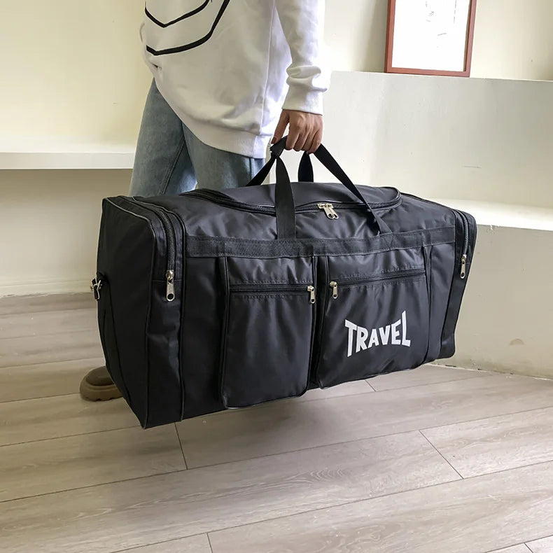 Foldable Travel Bag – Large Capacity Waterproof Sports Duffel With Soft Handle - ZOOMNSTORE