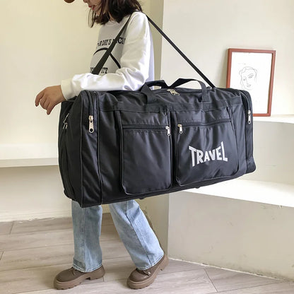 Foldable Travel Bag – Large Capacity Waterproof Sports Duffel With Soft Handle - ZOOMNSTORE