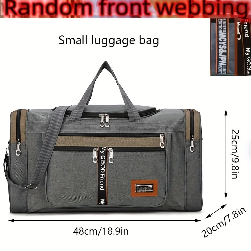 Large Capacity Foldable Travel Duffel Bag - Portable Nylon Luggage for Men - ZOOMNSTORE