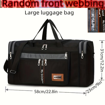 Large Capacity Foldable Travel Duffel Bag - Portable Nylon Luggage for Men - ZOOMNSTORE