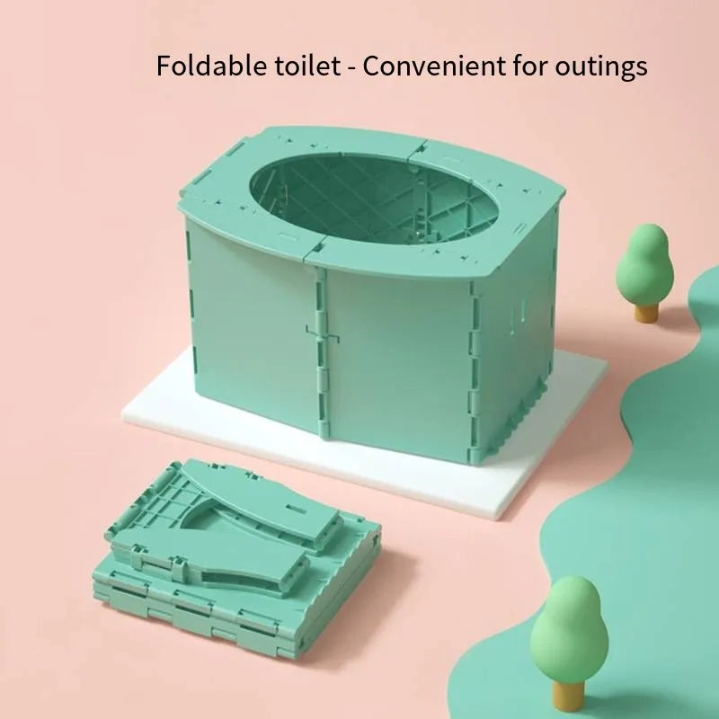 Foldable Travel Potty - Portable Baby Toilet Seat for Kids | Outdoor Camping Toilet - ZOOMNSTORE