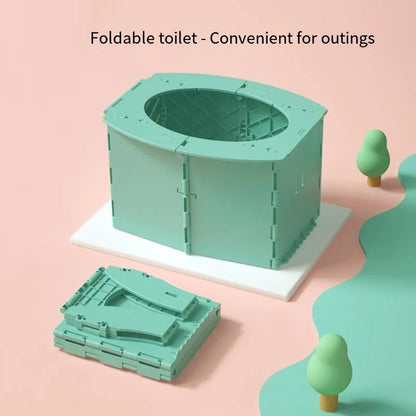 Foldable Travel Potty - Portable Baby Toilet Seat for Kids | Outdoor Camping Toilet - ZOOMNSTORE