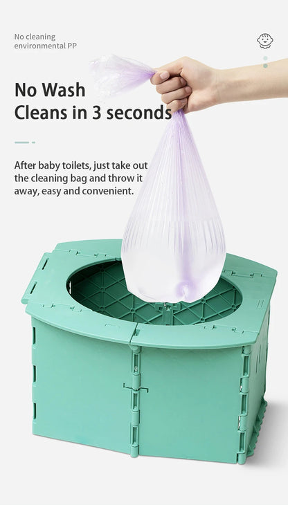 Foldable Travel Potty - Portable Baby Toilet Seat for Kids | Outdoor Camping Toilet - ZOOMNSTORE