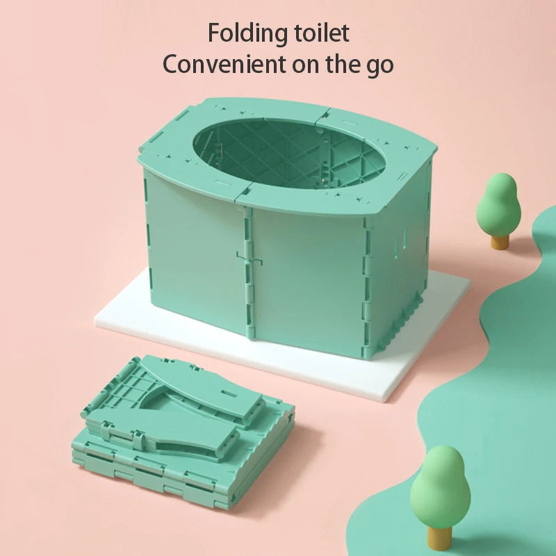 Foldable Travel Potty - Portable Baby Toilet Seat for Kids | Outdoor Camping Toilet - ZOOMNSTORE