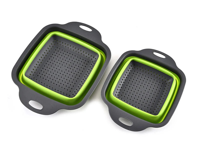 Foldable Vegetable Basket - Collapsible Fruit Colander & Portable Kitchen Drainer - ZOOMNSTORE