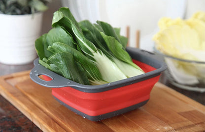 Foldable Vegetable Basket - Collapsible Fruit Colander & Portable Kitchen Drainer - ZOOMNSTORE