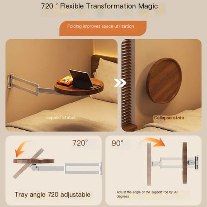 Foldable Wall-Mounted Table - Multi-Purpose Floating Shelves for Bedroom  Living Room Storage - ZOOMNSTORE