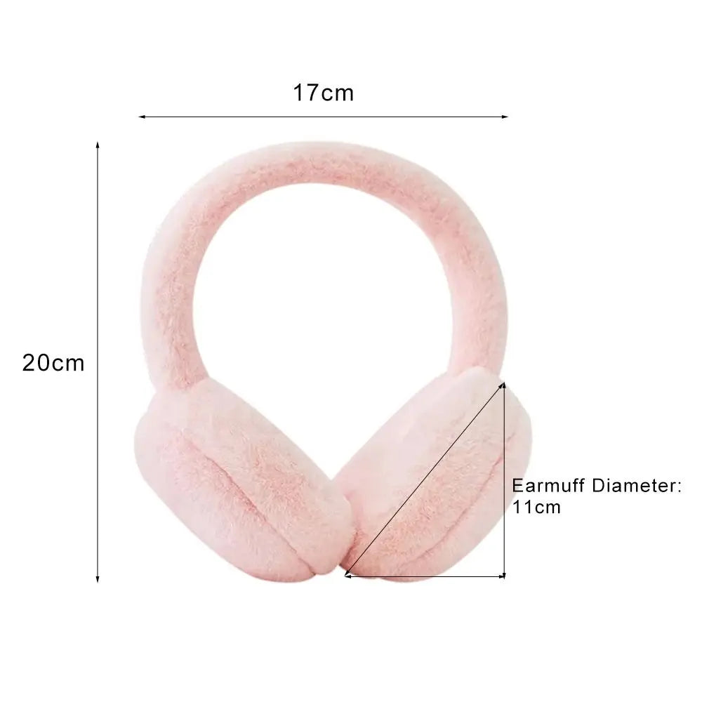Foldable Winter Earmuffs – Plush Ear Warmers | Soft Polyester Outdoor Ear Muffs - ZOOMNSTORE