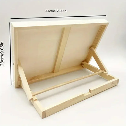 Foldable Wooden Art Stand - Portable Easel with Tilted Writing Board for Drawing and Painting - ZOOMNSTORE