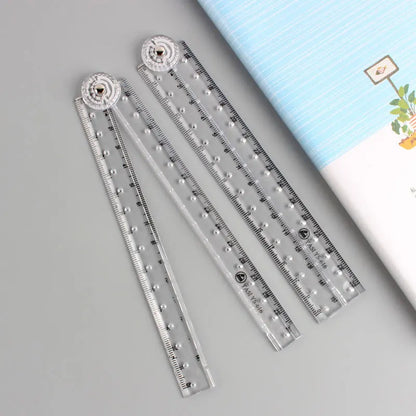 MOHAMM 1pc Folding Acrylic Ruler - Perfect for School and Office Supplies! - ZOOMNSTORE
