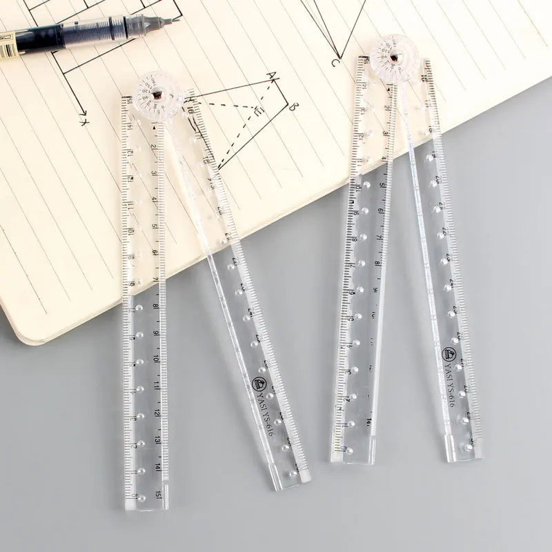 MOHAMM 1pc Folding Acrylic Ruler - Perfect for School and Office Supplies! - ZOOMNSTORE