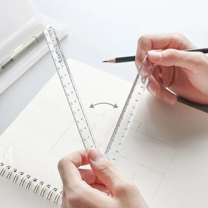 MOHAMM 1pc Folding Acrylic Ruler - Perfect for School and Office Supplies! - ZOOMNSTORE