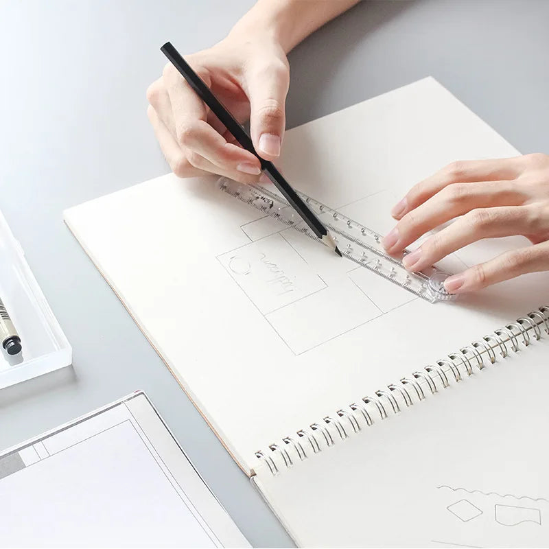 MOHAMM 1pc Folding Acrylic Ruler - Perfect for School and Office Supplies! - ZOOMNSTORE