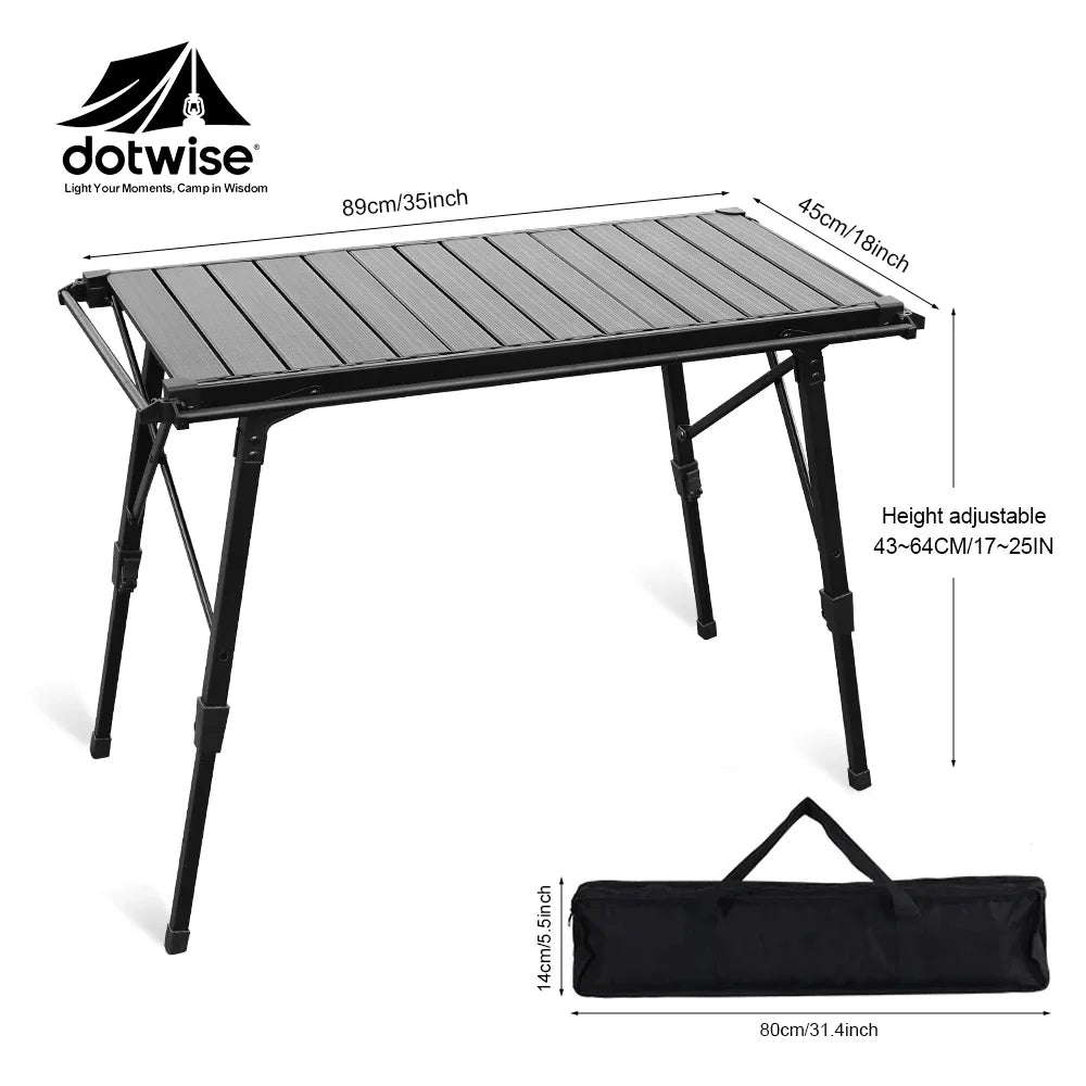 Folding Camping Table – Lightweight Aluminum Alloy Outdoor BBQ Grill & Picnic Table - ZOOMNSTORE