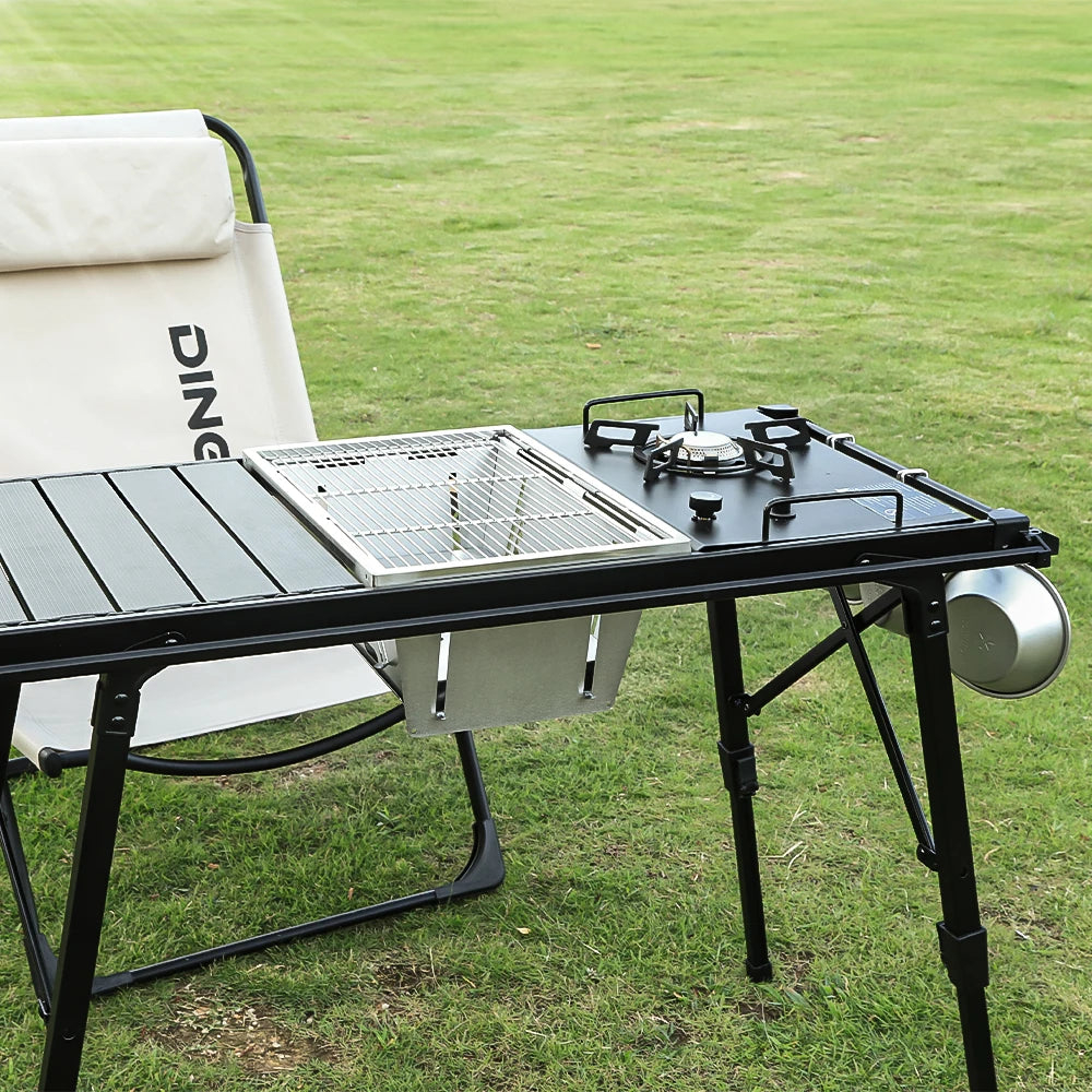 Folding Camping Table – Lightweight Aluminum Alloy Outdoor BBQ Grill & Picnic Table - ZOOMNSTORE