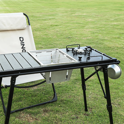 Folding Camping Table – Lightweight Aluminum Alloy Outdoor BBQ Grill & Picnic Table - ZOOMNSTORE