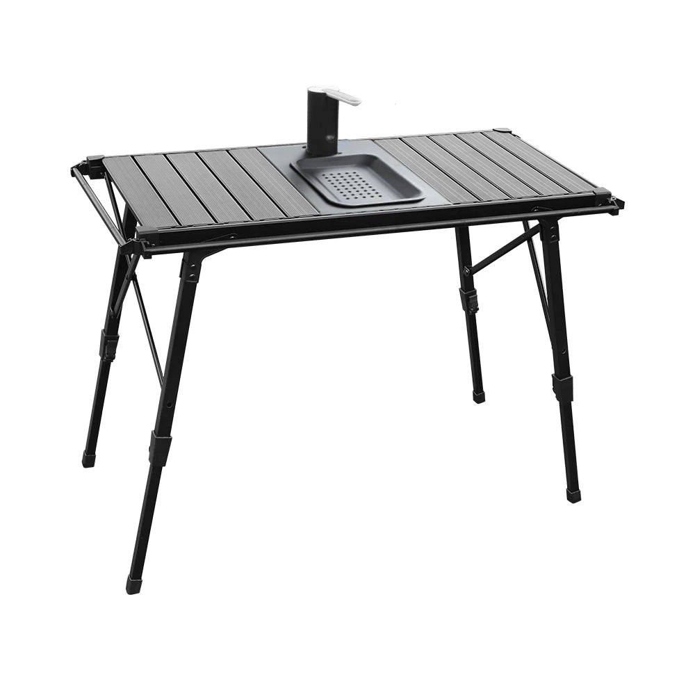 Folding Camping Table – Lightweight Aluminum Alloy Outdoor BBQ Grill & Picnic Table - ZOOMNSTORE