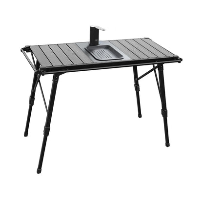 Folding Camping Table – Lightweight Aluminum Alloy Outdoor BBQ Grill & Picnic Table - ZOOMNSTORE