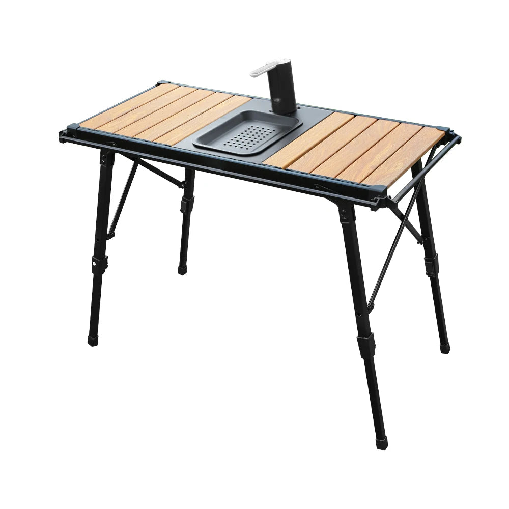 Folding Camping Table – Lightweight Aluminum Alloy Outdoor BBQ Grill & Picnic Table - ZOOMNSTORE