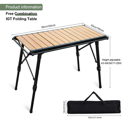 Folding Camping Table – Lightweight Aluminum Alloy Outdoor BBQ Grill & Picnic Table - ZOOMNSTORE