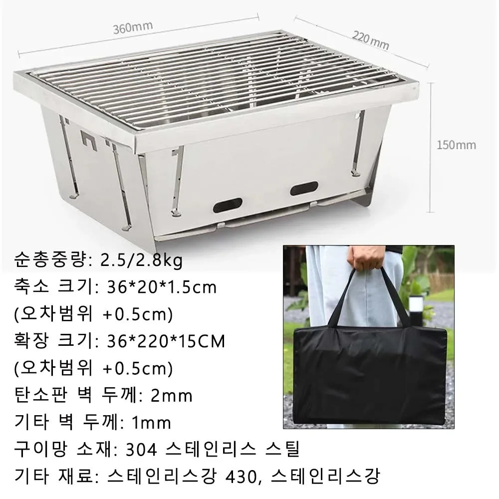 Folding Camping Table – Lightweight Aluminum Alloy Outdoor BBQ Grill & Picnic Table - ZOOMNSTORE