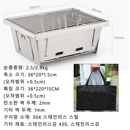 Folding Camping Table – Lightweight Aluminum Alloy Outdoor BBQ Grill & Picnic Table - ZOOMNSTORE