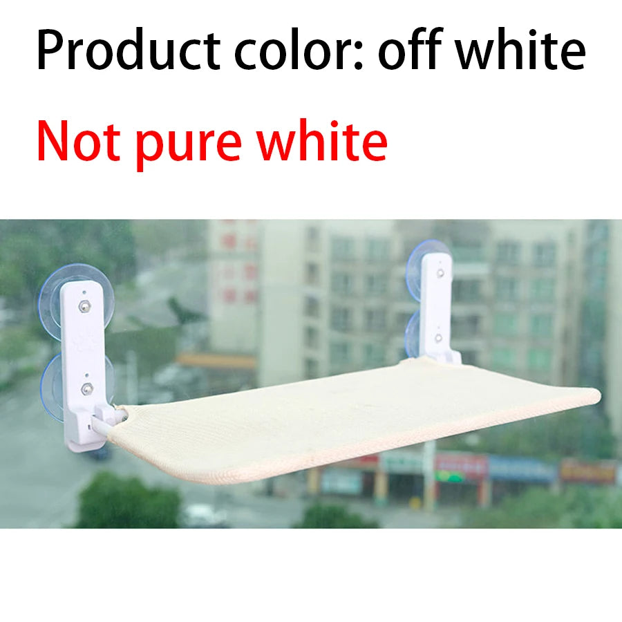 Assembly free folding cat hammock plush mesh cat window wall jumping platform double suction cup cat hammock - ZOOMNSTORE