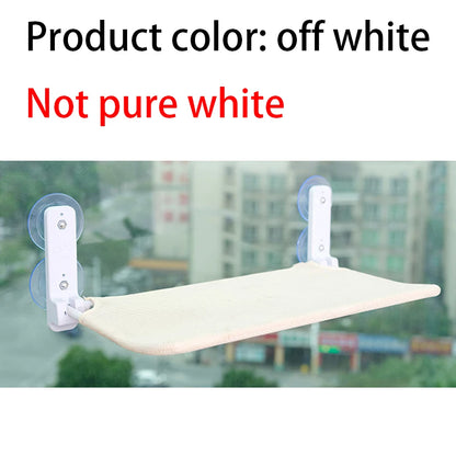 Assembly free folding cat hammock plush mesh cat window wall jumping platform double suction cup cat hammock - ZOOMNSTORE