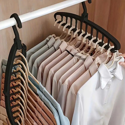 Folding Clothes Hanger - Multi Hole Space Saving Closet Organizer Rack - ZOOMNSTORE
