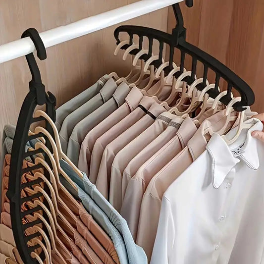 Folding Clothes Hanger - Multi Hole Space Saving Closet Organizer Rack - ZOOMNSTORE