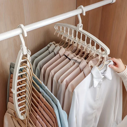 Folding Clothes Hanger - Multi Hole Space Saving Closet Organizer Rack - ZOOMNSTORE