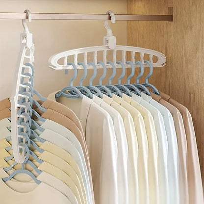 Folding Clothes Hanger - Multi Hole Space Saving Closet Organizer Rack - ZOOMNSTORE