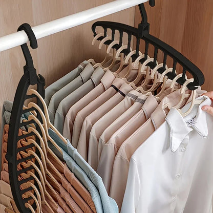 Folding Clothes Hanger - Multi Hole Space Saving Closet Organizer Rack - ZOOMNSTORE