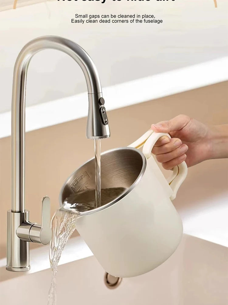 Folding Electric Kettle | Compact Travel Kettle, Stainless Steel, Safety Auto-Off, Quick Boil - ZOOMNSTORE