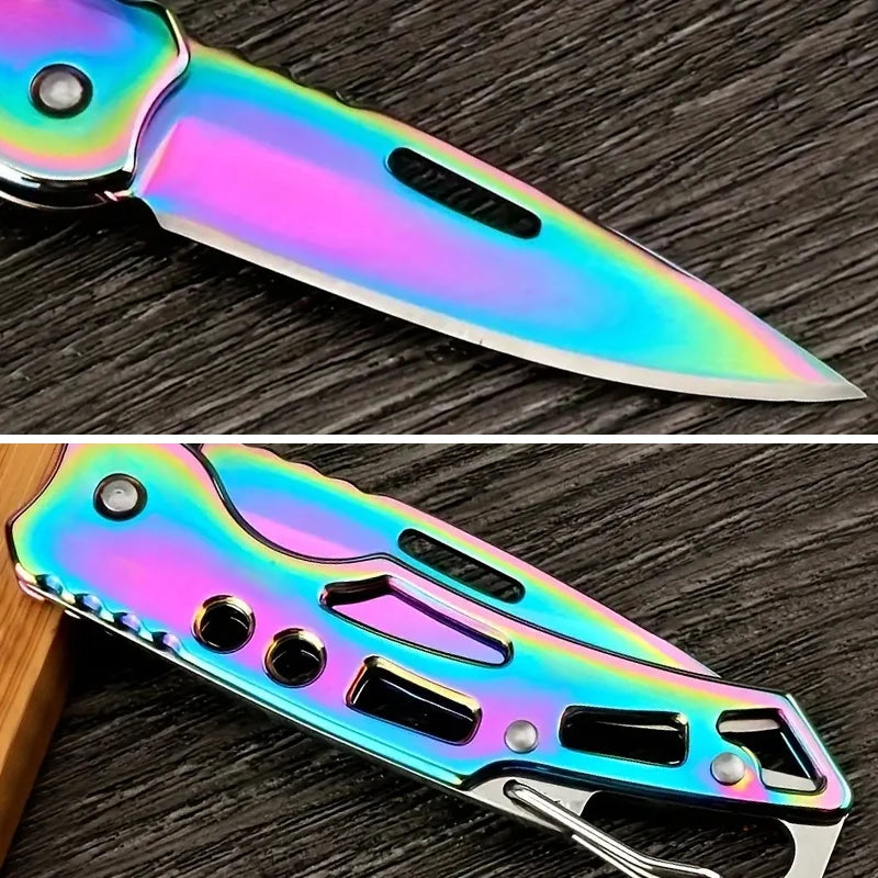 Folding Stainless Steel Fruit Knife - Non-Slip Outdoor Pocket Knife - ZOOMNSTORE