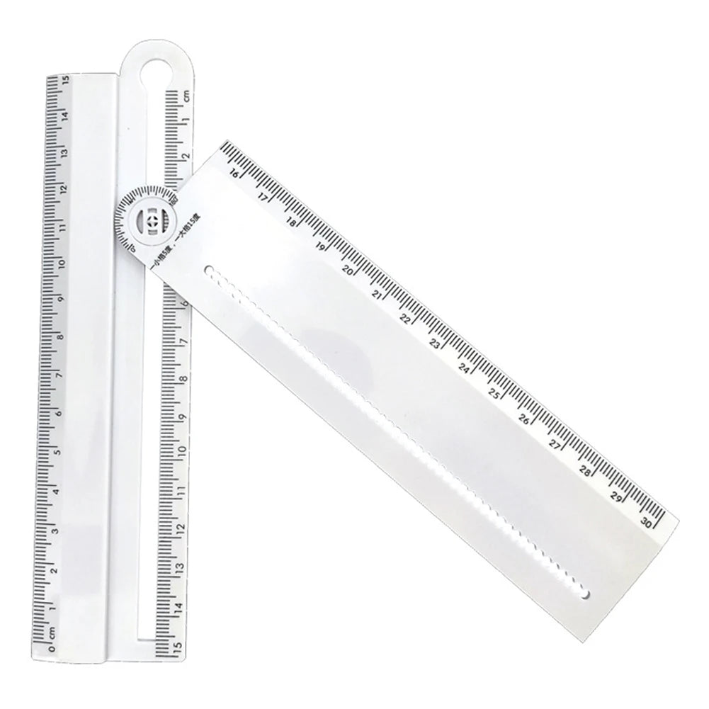 Folding Geometric Drawing Ruler Multifunctional Math Line Circular Drawing Geometry Template Angle Measure Drafting Ruler - ZOOMNSTORE