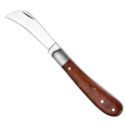 Folding Grafting Knife - Professional Garden Pruning Tool with Wooden Handle - ZOOMNSTORE