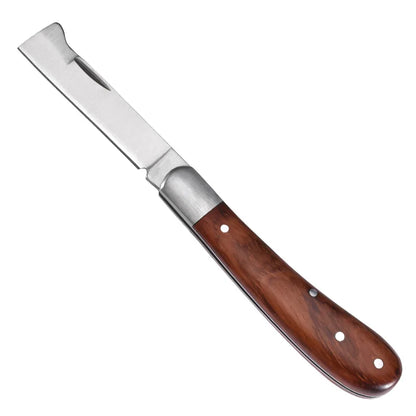 Folding Grafting Knife - Professional Garden Pruning Tool with Wooden Handle - ZOOMNSTORE