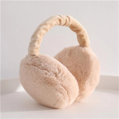 Folding Hamburger Earmuffs - Warm Plush Winter Ear Warmers | Cute Foldable Design - ZOOMNSTORE