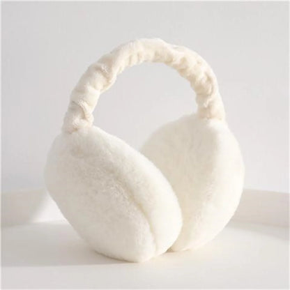 Folding Hamburger Earmuffs - Warm Plush Winter Ear Warmers | Cute Foldable Design - ZOOMNSTORE