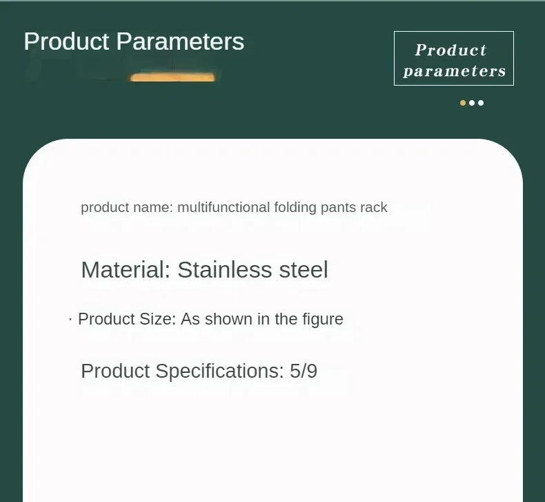 Folding Pants Hanger - Stainless Steel Multi Layer Clothes Rack Organizer | Space Saving Wardrobe Storage - ZOOMNSTORE