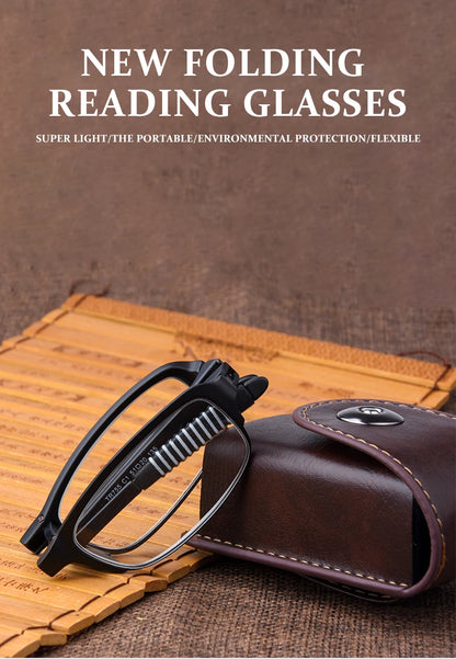 Folding Reading Glasses – Ultralight TR90 Frame Portable Eyeglasses With Anti Blue Light Lens - ZOOMNSTORE