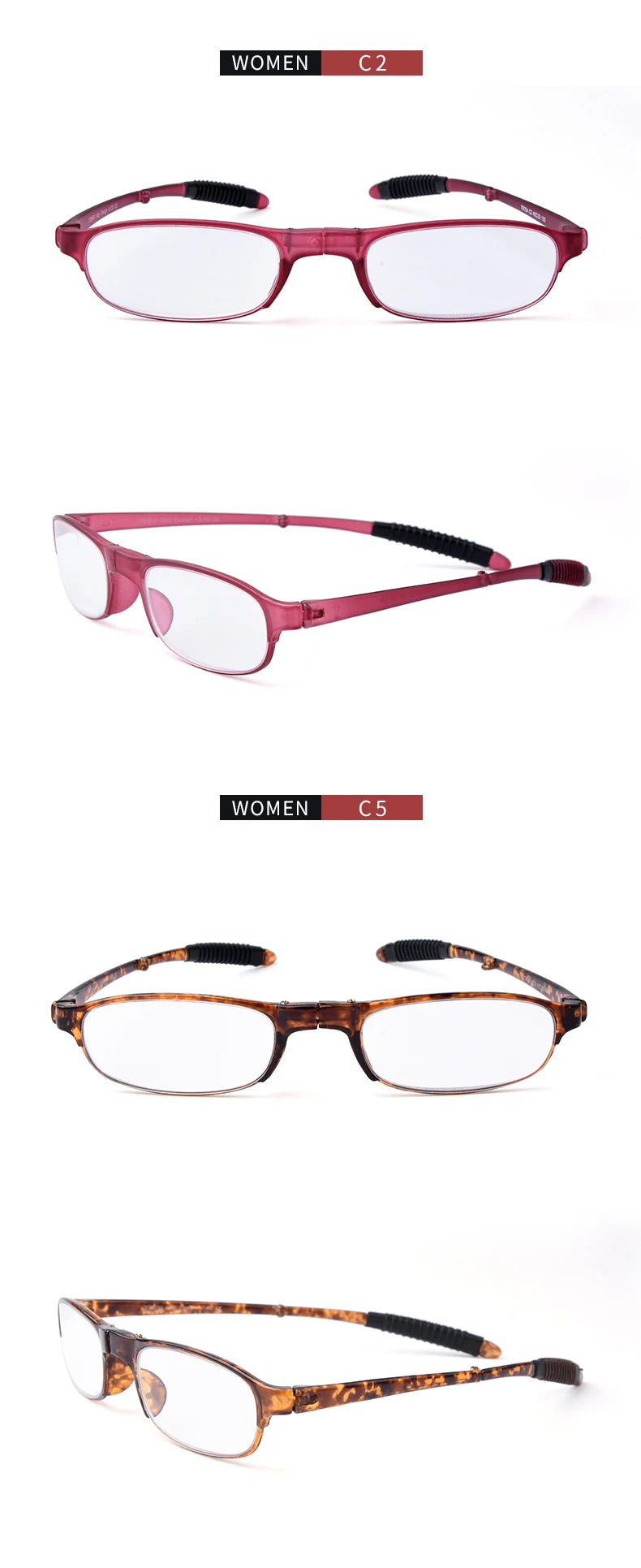 Folding Reading Glasses – Ultralight TR90 Frame Portable Eyeglasses With Anti Blue Light Lens - ZOOMNSTORE