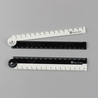 Bview Art 1pcs Folding ruler black and white simple ruler graphic folding ruler student learning supplies creative stationery - ZOOMNSTORE